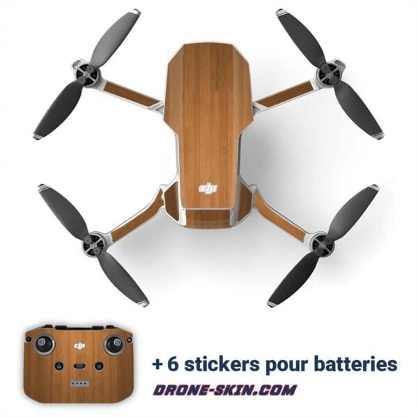 Skin-sticker-autocollant-pour-drone-DJI-mini-light-wood