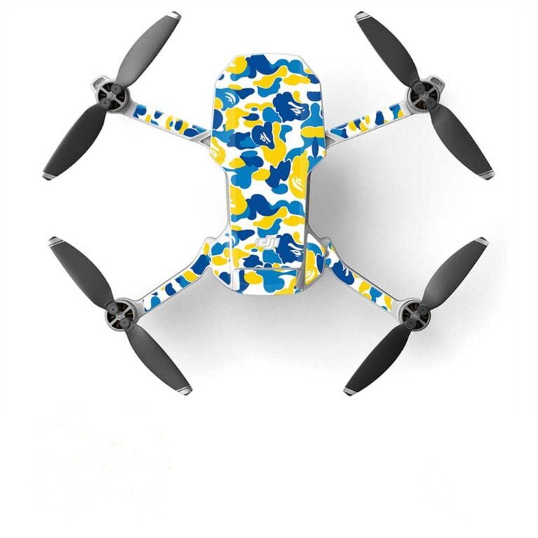 Skins-stickers-autocollants-drone-DJI-Mini-2-modèle-Camouflage-blue-1
