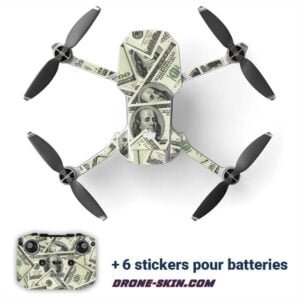 Sticker-Autocollant-Skin-pour-drone-DJI-mini-Dollars
