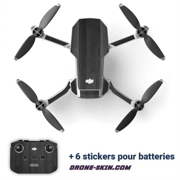 Sticker-autocollant-skin-pour-drone-DJI-mini-2-Grey-Wood