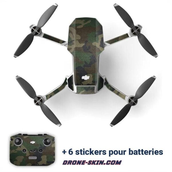 Sticker-autocollant-skin-pour-drone-DJI-mini-2-camouflage-classic
