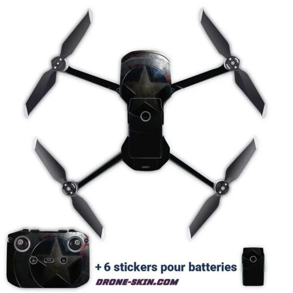 Protection-autocollant-sticker-skin-drone-DJI-Mavic-Air-2-Captain-America