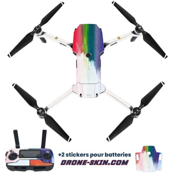 Sticker-Autocollant-Skin-pour-drone-DJI-Mavic-Pro-Super-Rainbow