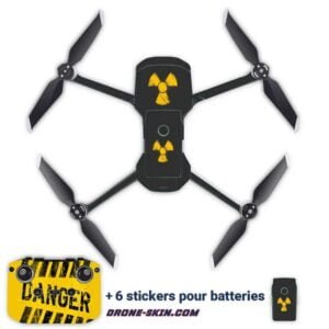 Sticker-autocollant-cover-skin-protection-drone-DJI-mavic-Air-2-Danger-radiation