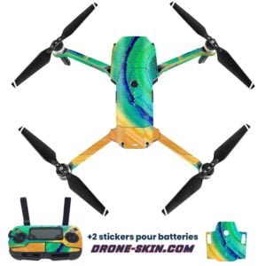 Stickers-Skins-Autocollants-pour-DJI-Mavic-Pro-Green-Beach