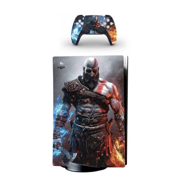 Déco-sticker-autocollant-skin-PS-5-God-of-war-recto