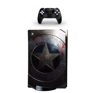 Sticker-Skin-Autocollant-PS5-Captain-America-Marvel-REcto