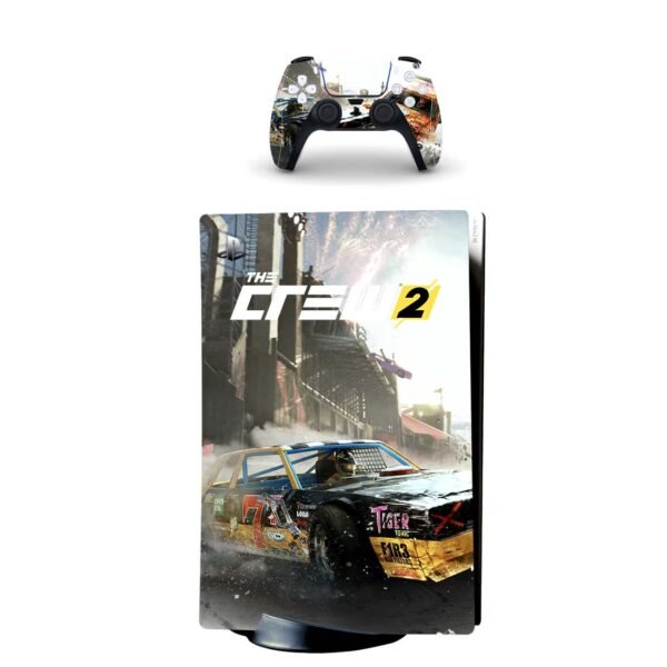 sticker-déco-Skin-autocollant-PS-5-the-Crew-2-Recto
