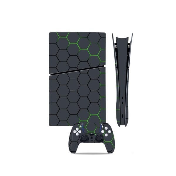 sticker-skin-autocollant-protection-PS5-Hexagones-Recto